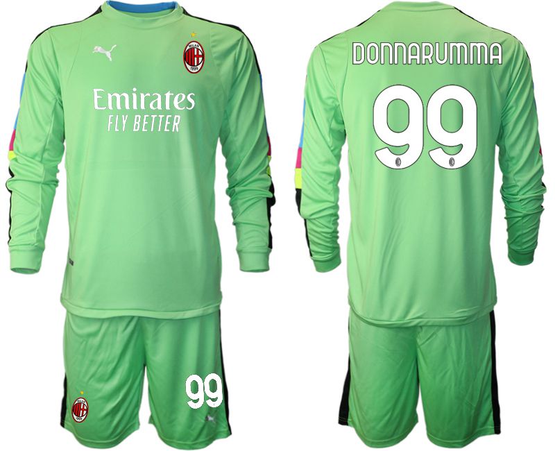 Men 2020-2021 club AC milan fruit green goalkeeper long sleeve #99 Soccer Jerseys->ac milan jersey->Soccer Club Jersey